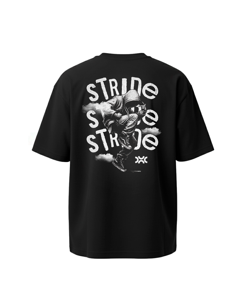 T-shirt Oversized Preta Stride
