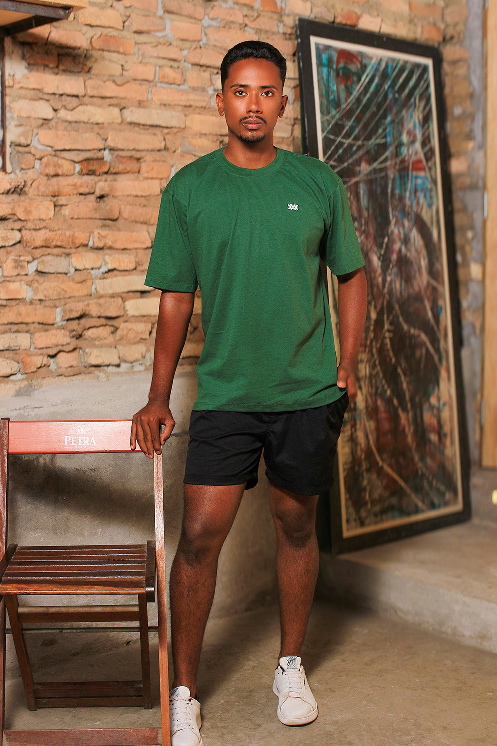 T-shirt Over Verde Escuro