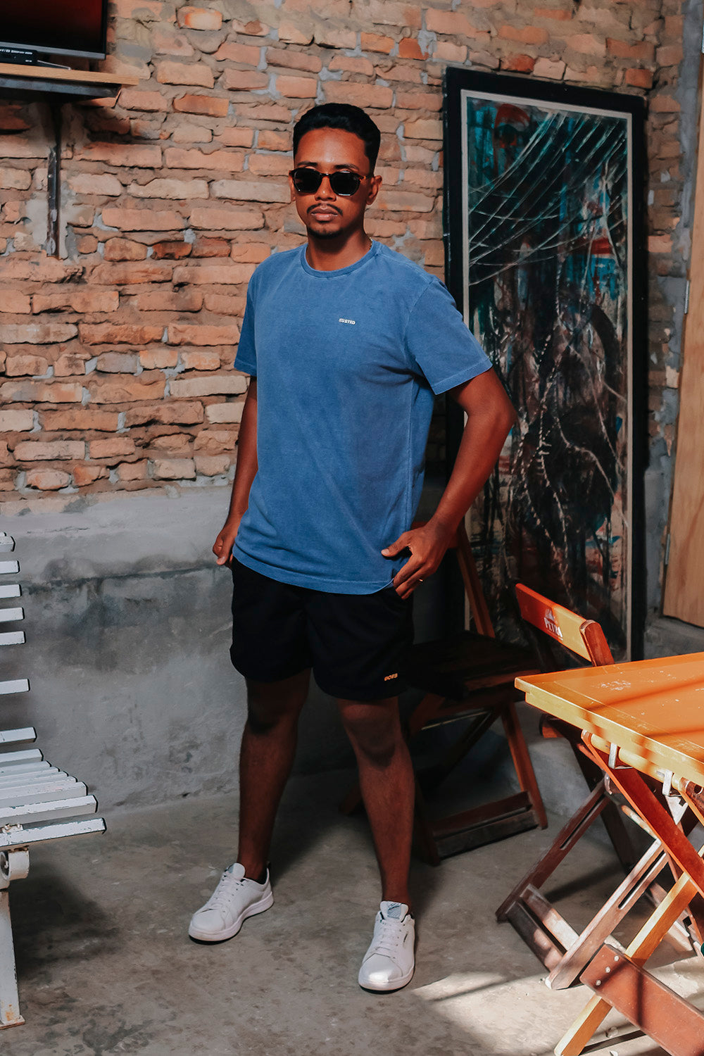 T-shirt Basic Estonada Azul