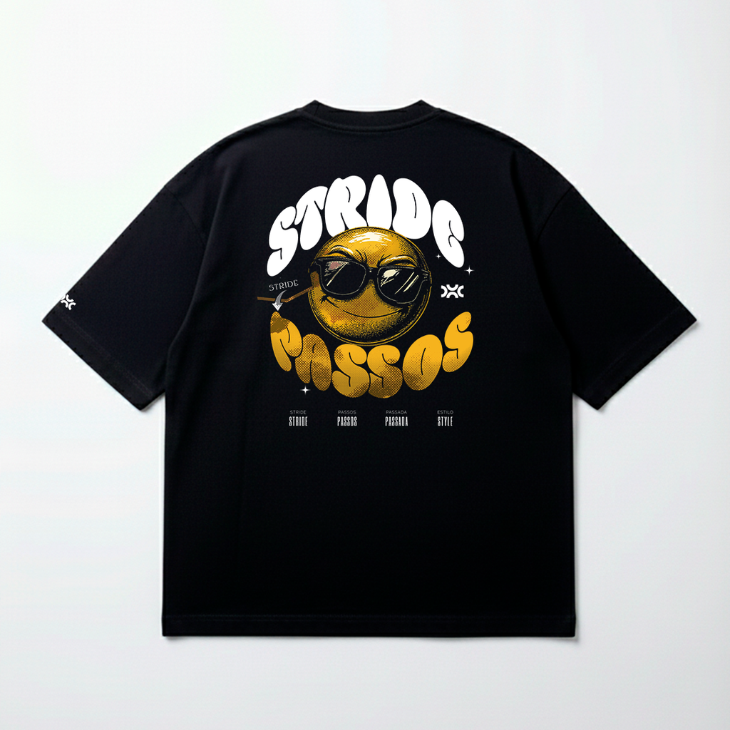 T-shirt Oversized Preta Passos