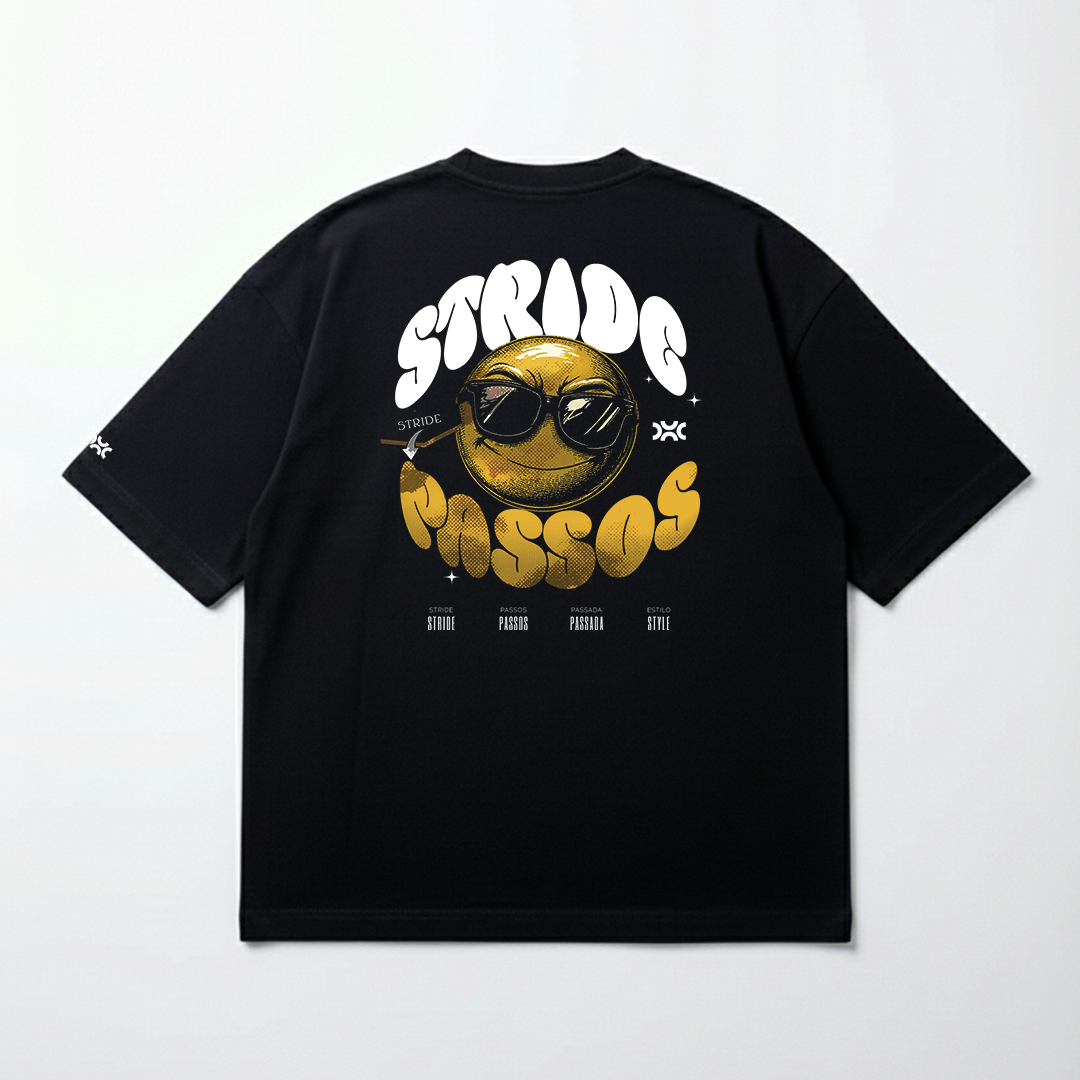 T-shirt Oversized Preta Passos