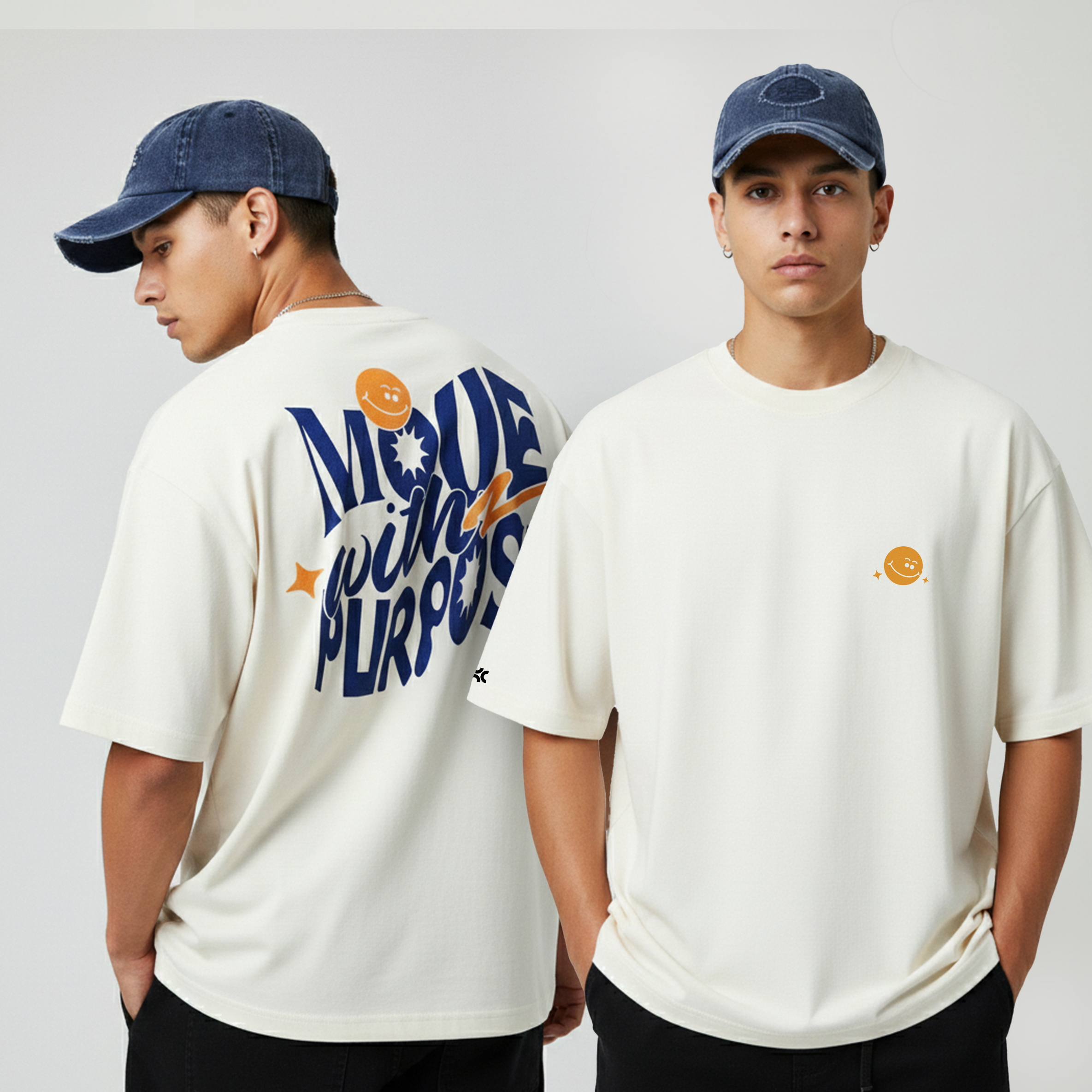 T-shirt Oversized Off White Move With