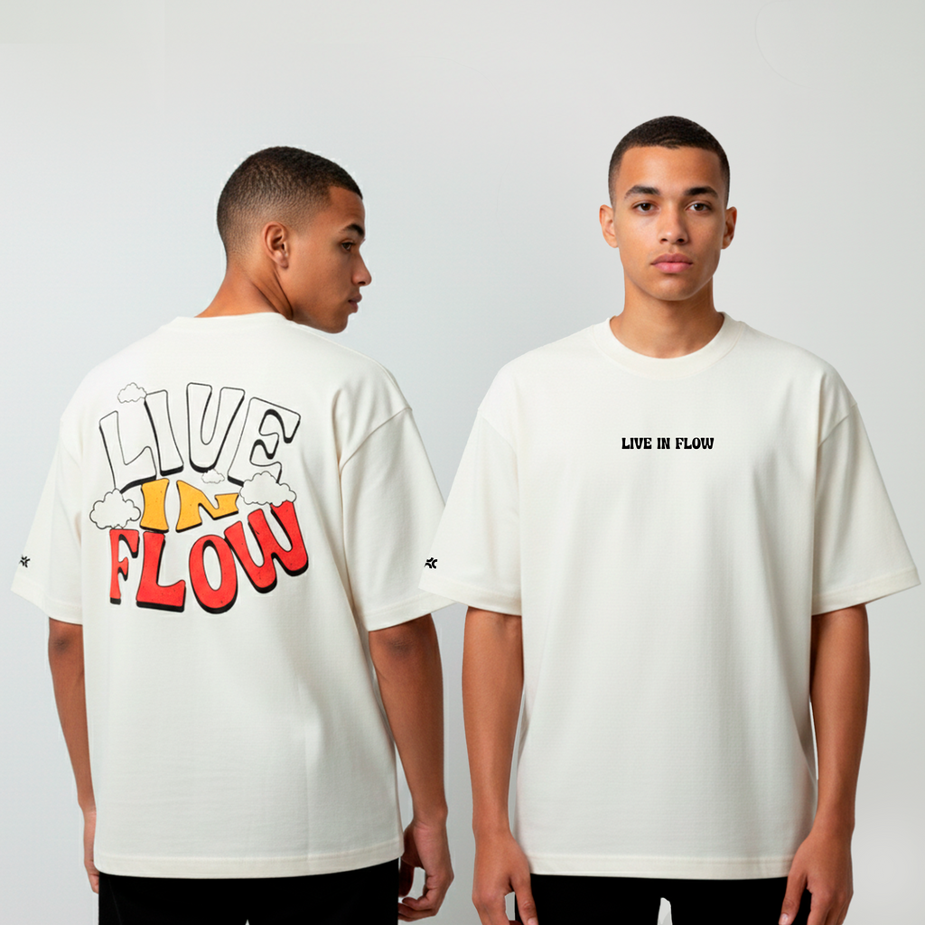 T-shirt Oversized Off White Live In