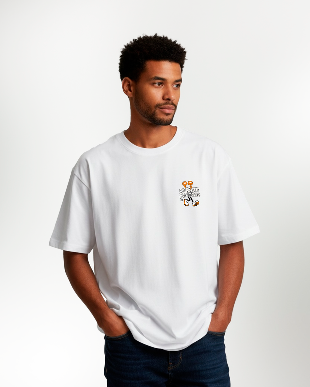 T-shirt Oversized Branca Stride