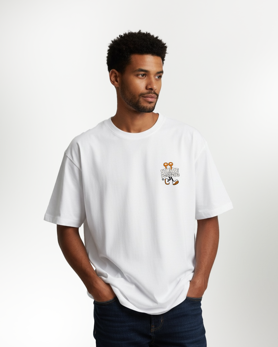 T-shirt Oversized Branca Stride