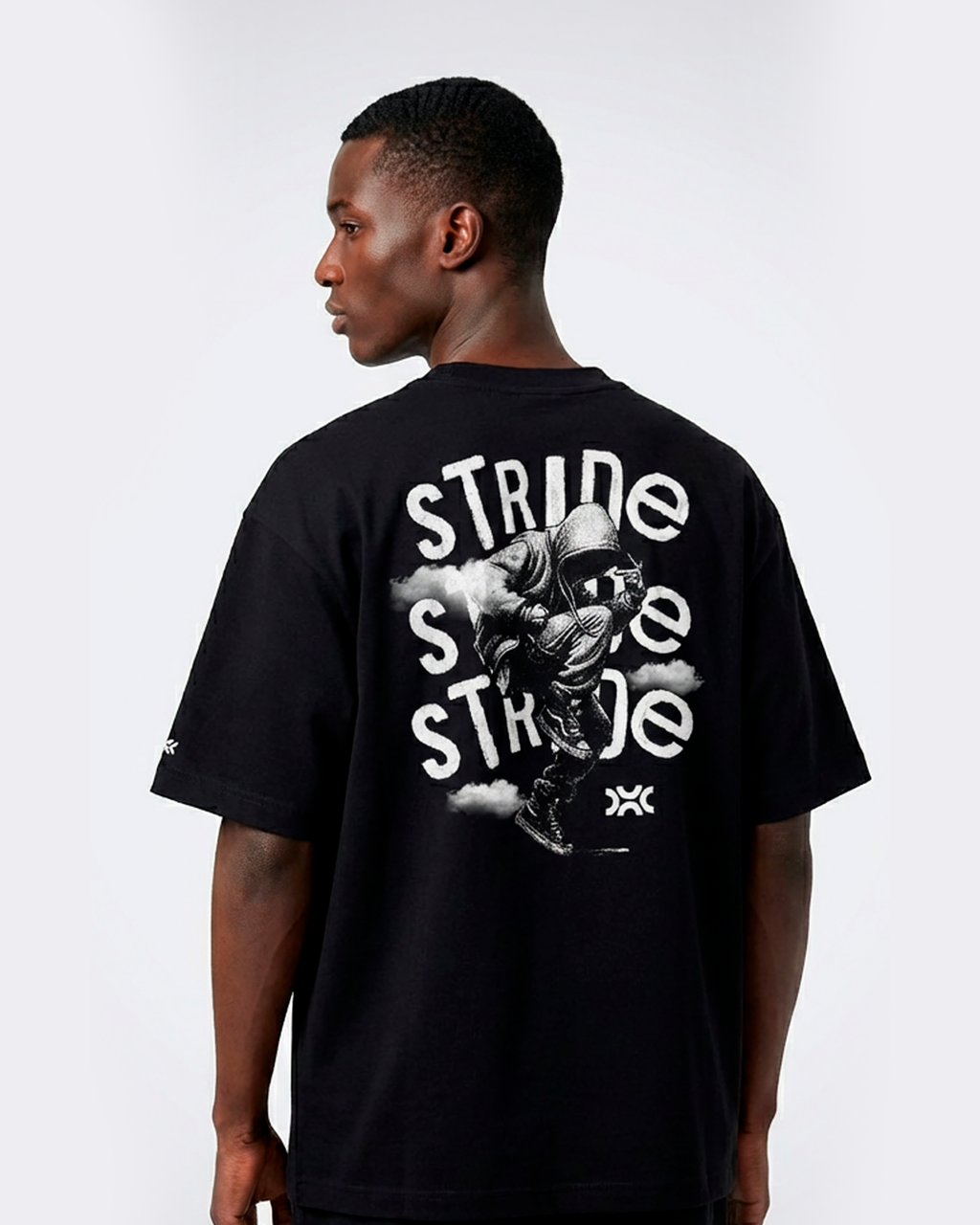T-shirt Oversized Preta Stride