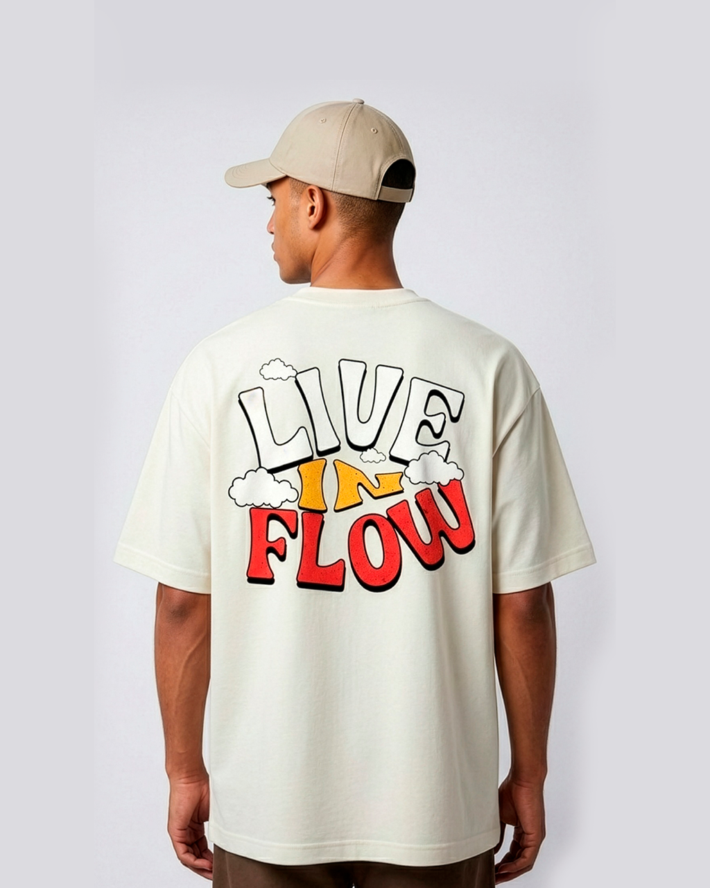 T-shirt Oversized Off White Live In