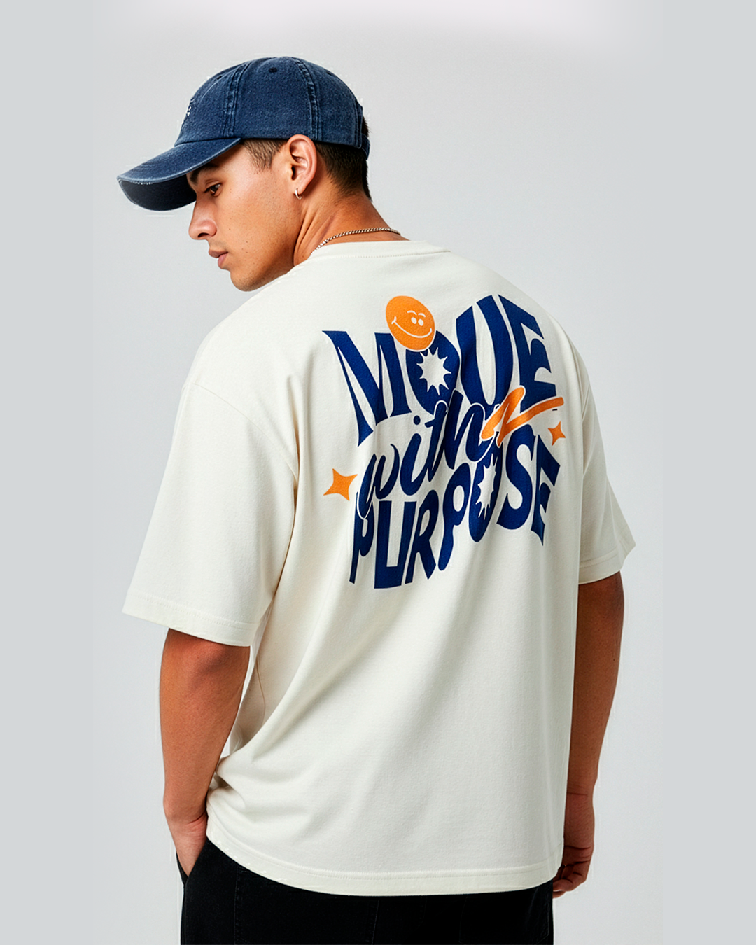 T-shirt Oversized Off White Move With