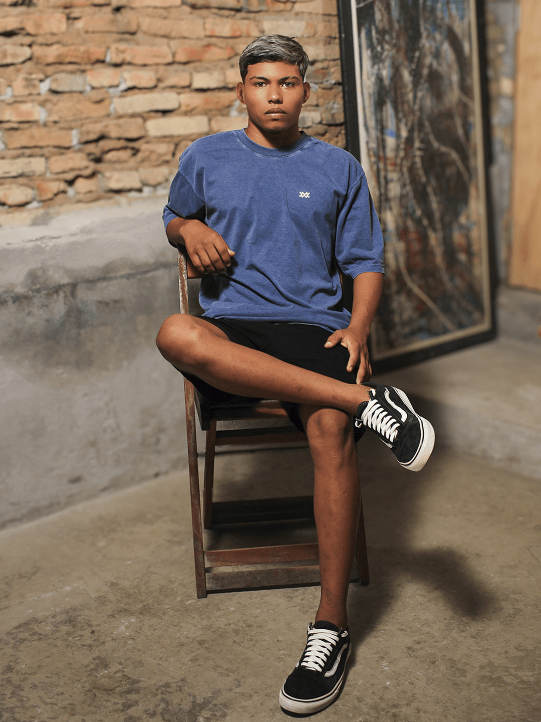 Camiseta Over Estonada Azul