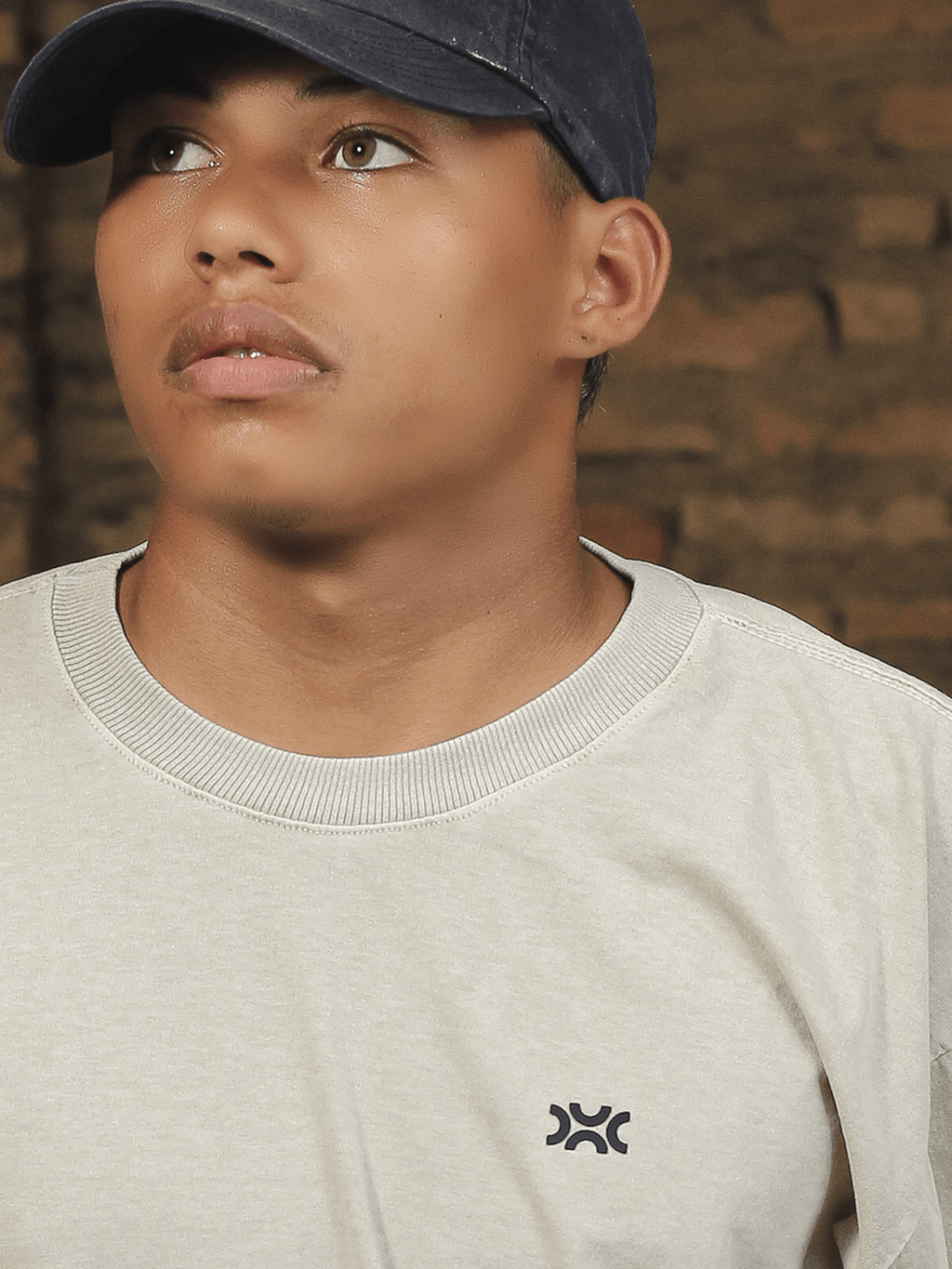 Camiseta Over Estonada Creme