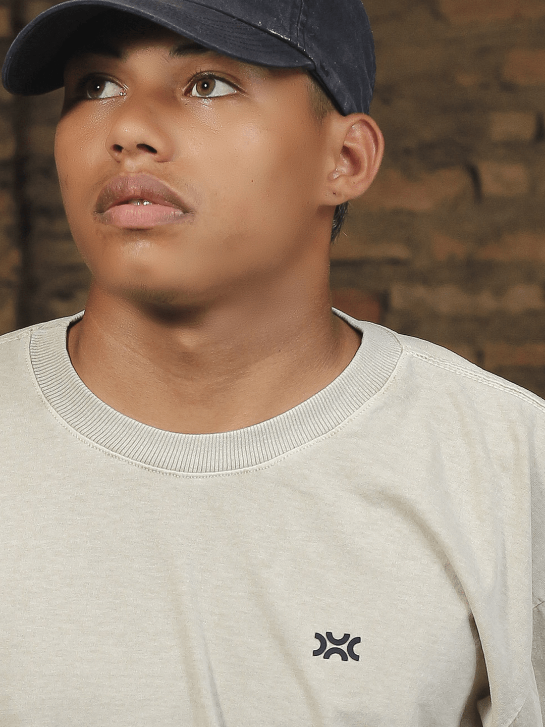 Camiseta Over Estonada Creme