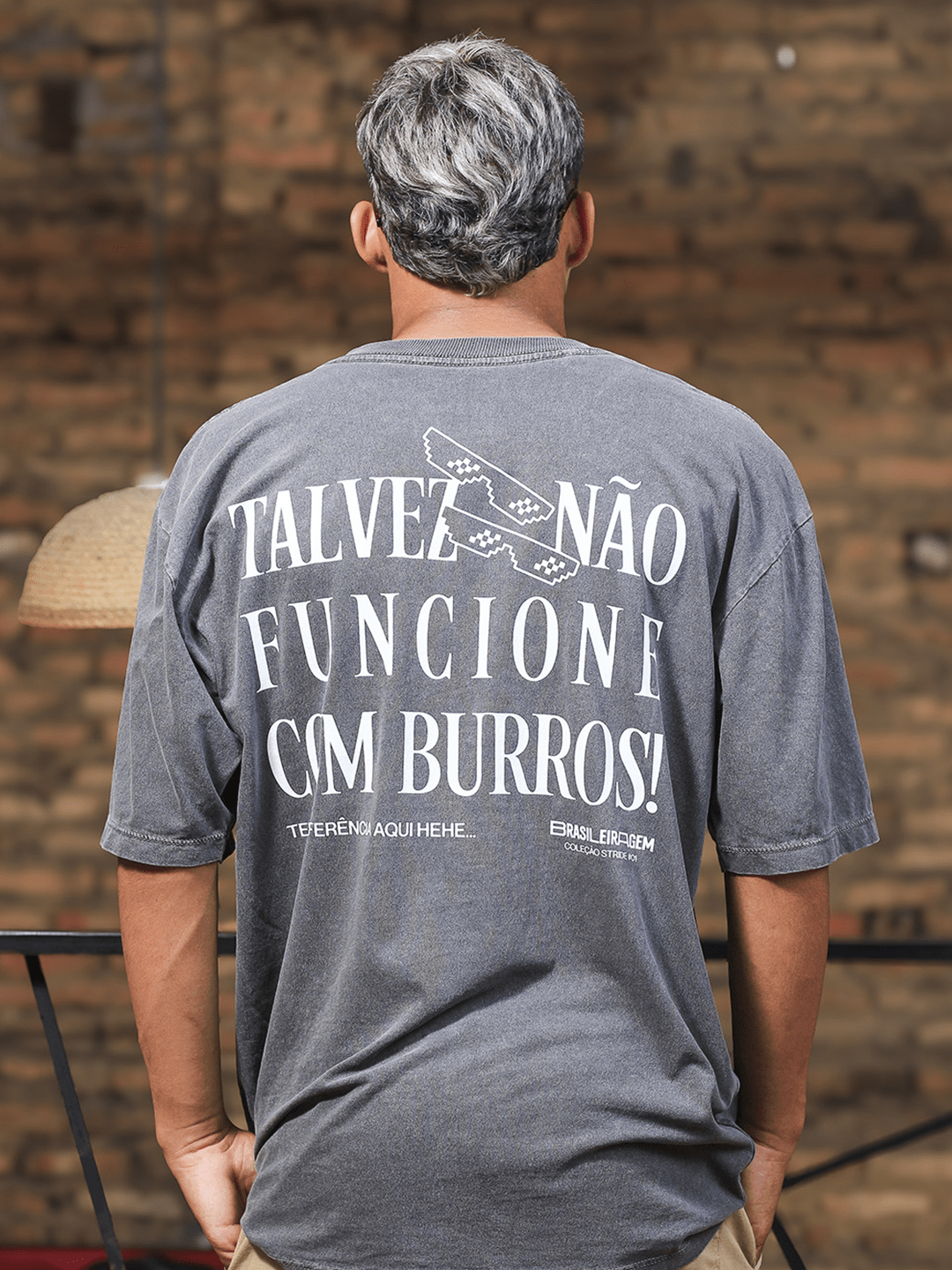 Camiseta Over Estonado Talvez Não Funcione
